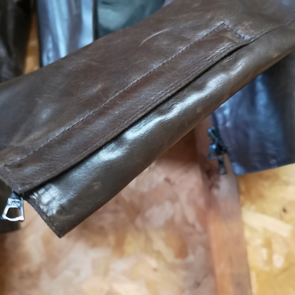 m0851 Leather Jacket Brown - Picture 3 of 6